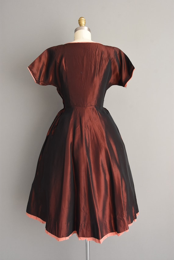 1950s vintage dress | Gorgeous Rusty Red Sweeping… - image 8