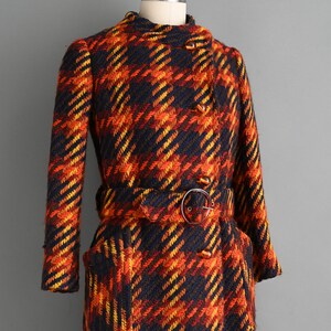 vintage 1960er Jahre Mantel | Tissus Haute Couture Wurmser Paris Mantel | Klein Bild 5