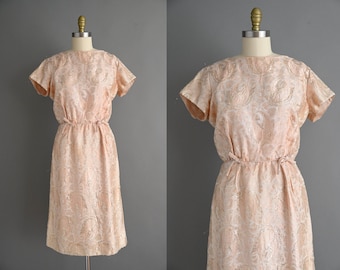 vintage 1960er Jahre Kleid | Rose Gold Glitzerndes Cocktailkleid | Groß