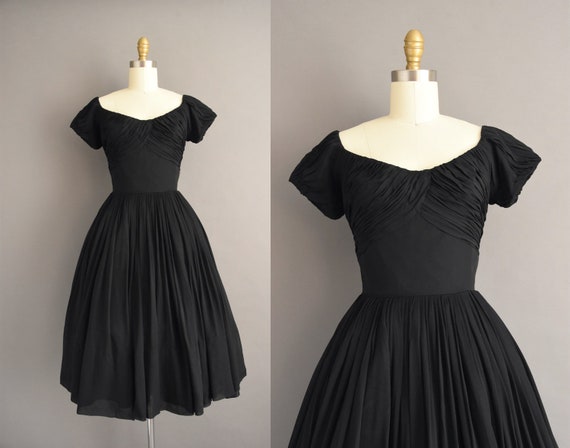vintage 1950s | Gorgeous Rappi Jet Black Holiday C
