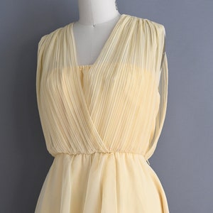 vintage 1960s Dress Vintage Fluttery Chiffon Buttery Spring Dress Small image 5