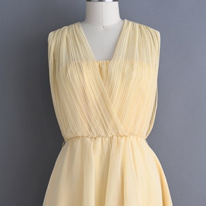 vintage 1960s Dress Vintage Fluttery Chiffon Buttery Spring Dress Small image 3