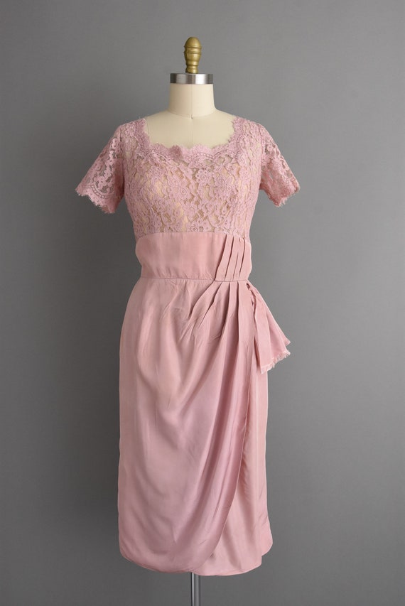 vintage 1950s dress | Gorgeous Mauve Cocktail Par… - image 2