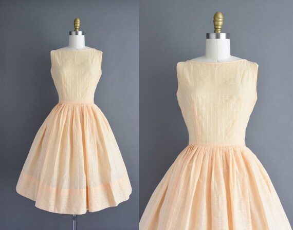 vintage 1950s | Jerry Gilden Peach Cotton Full Ski