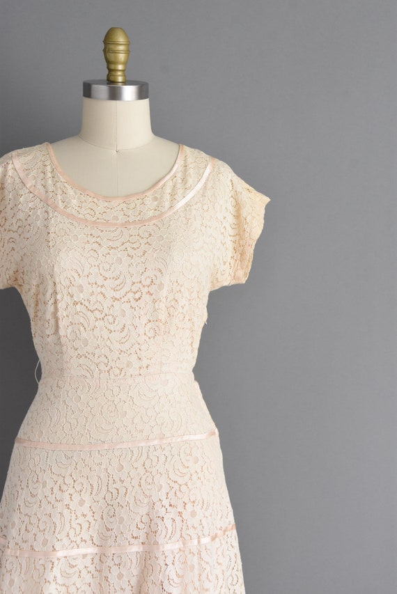 1950s vintage dress | Beautiful Ivory Cotton Lace… - image 4
