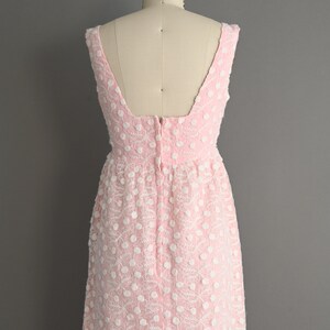 vintage 1960s Pink Embroidered Dress Size Small image 9