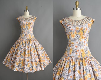 vintage 1950s Dress | Vintage Vicky Vaughn Dress | XS - Small