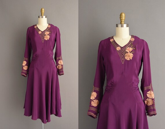 purple 1920s dress