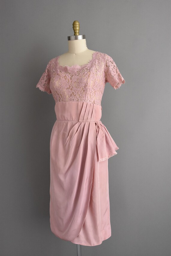 vintage 1950s dress | Gorgeous Mauve Cocktail Par… - image 8