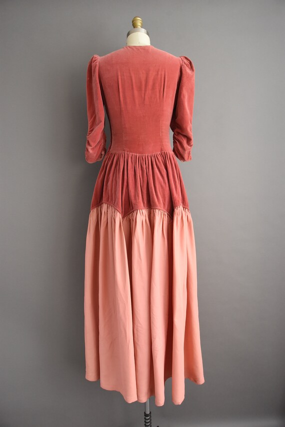 Vintage Pink Velvet 1940s Party Dress | Small - image 8