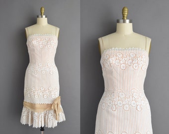 1950s vintage Lilli Diamond Cocktail Party Wiggle Dress | Small