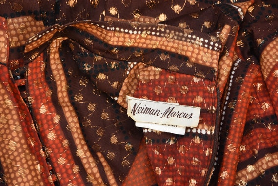 1970s vintage Neiman Marcus Sparkly Gold Long Sle… - image 3