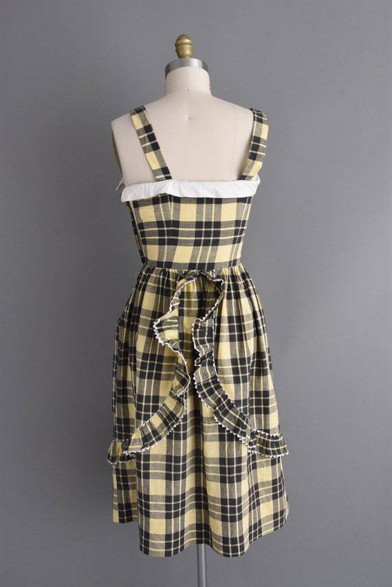 1950s vintage dress | Adorable Plaid Print Summer… - image 7