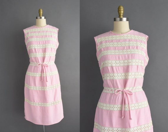 Vintage 1960s Beautiful Pink Crochet Easter Spring Cotton - Etsy