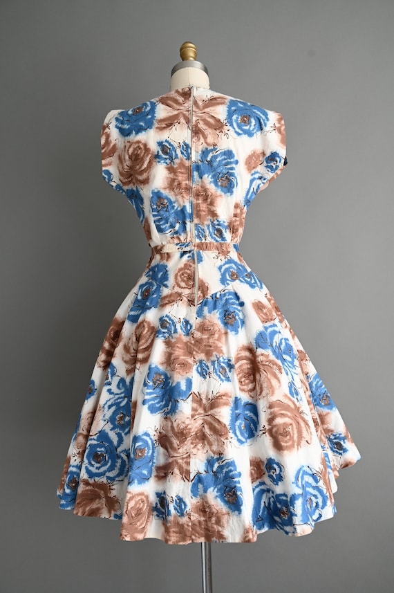 Abito vintage anni 50 Abito in cotone con stampa floreale