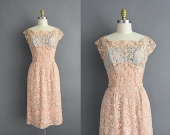 1950s vintage Emma Domb Lace Dress | Medium |