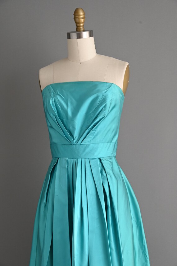 Vintage 1950s Miss Brooks Strapless Party Dress |… - image 8