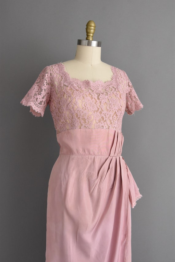 vintage 1950s dress | Gorgeous Mauve Cocktail Par… - image 6