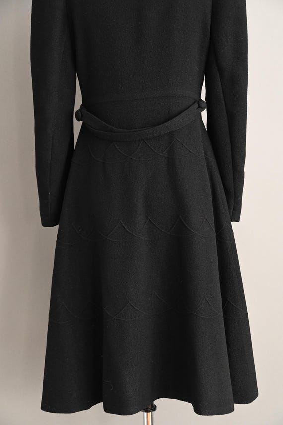 Vintage 1930s Coat | Classic Black Wool Winter Pr… - image 10