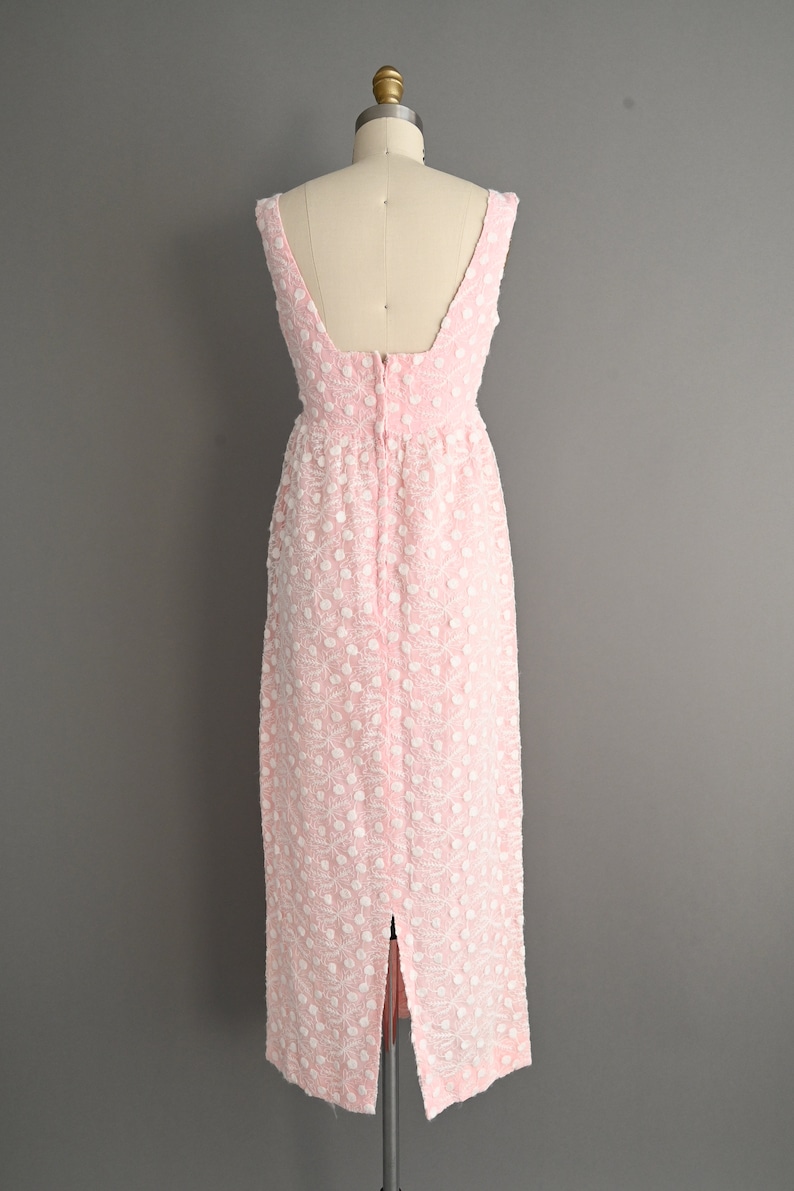 vintage 1960s Pink Embroidered Dress Size Small image 10