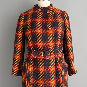 vintage 1960er Jahre Mantel | Tissus Haute Couture Wurmser Paris Mantel | Klein Bild 3