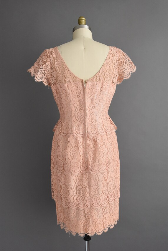 1950s vintage dress | Lilli Diamond Dusty Pink La… - image 9