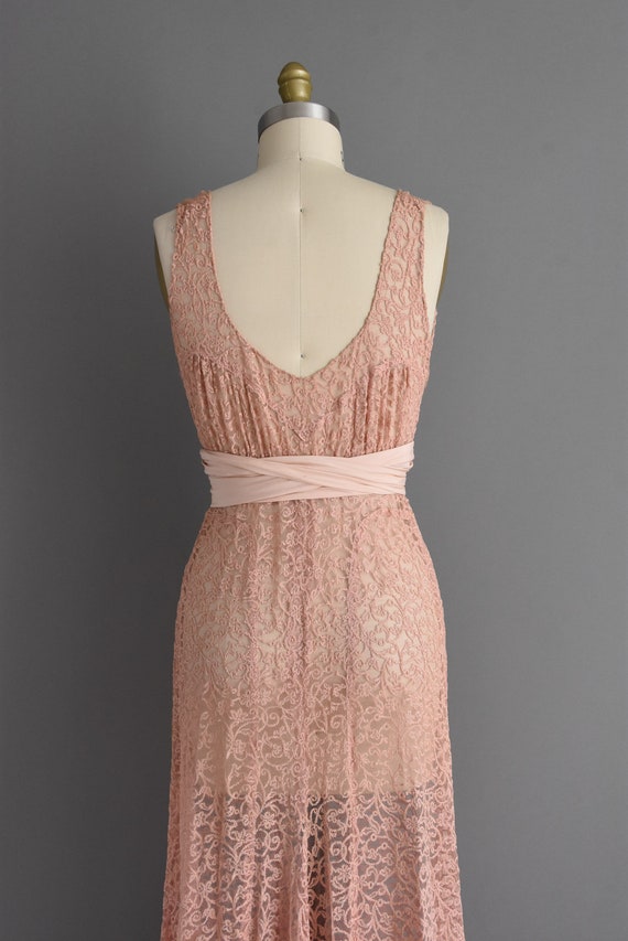 1930s vintage dress | Gorgeous Mauve French Lace … - image 9