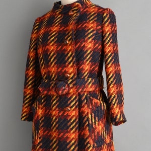 vintage 1960er Jahre Mantel | Tissus Haute Couture Wurmser Paris Mantel | Klein Bild 7