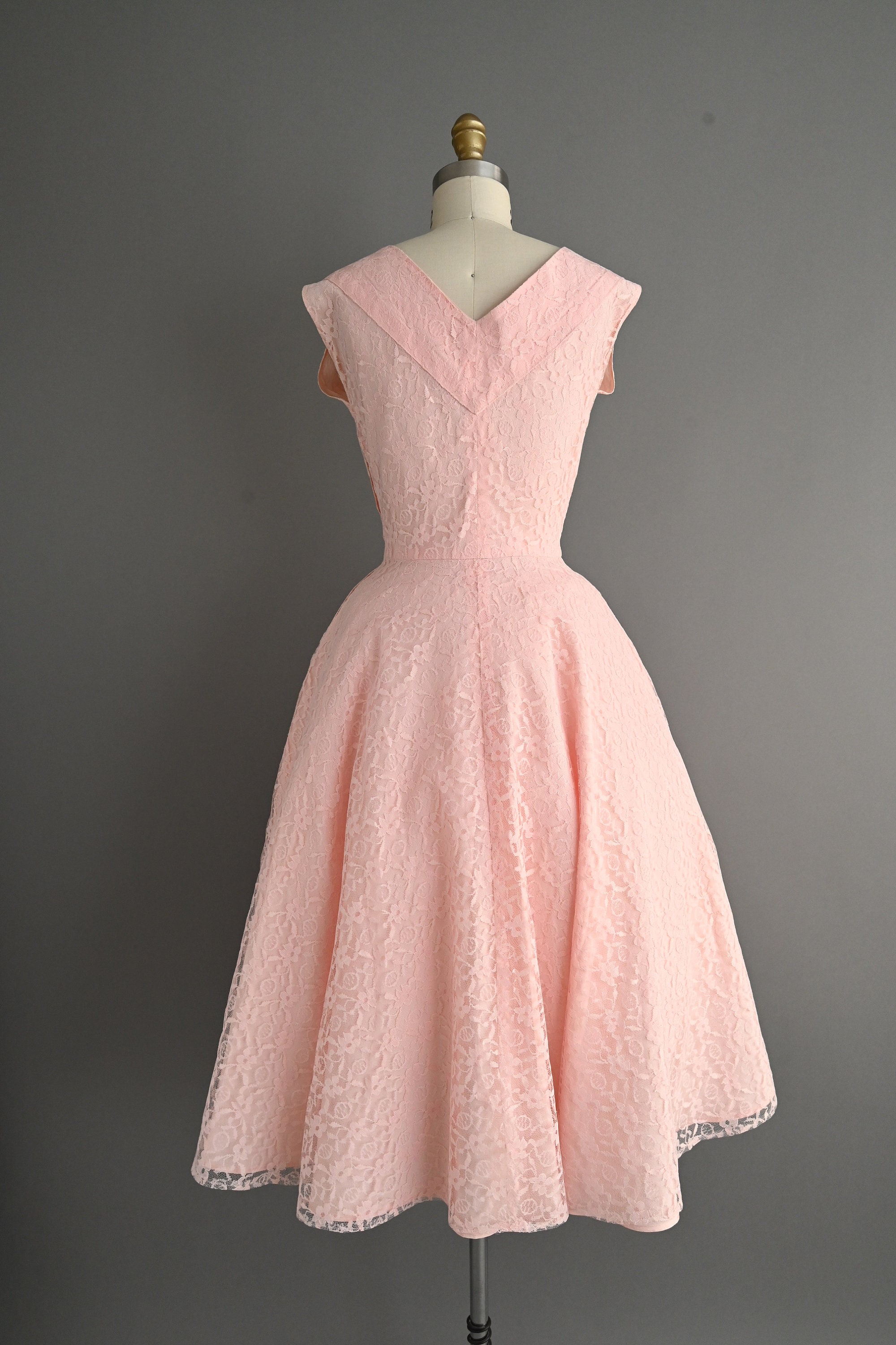 Vintage 1950s Pink Cupcake Full Skirt Dress Small Etsy Canada