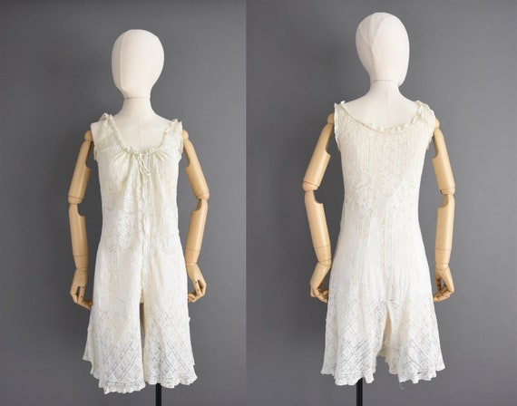 vintage 1910s lingerie | XS Small | Antique cotton