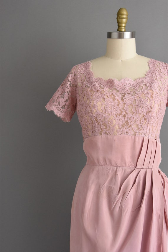 vintage 1950s dress | Gorgeous Mauve Cocktail Par… - image 4