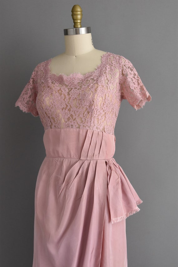 vintage 1950s dress | Gorgeous Mauve Cocktail Par… - image 9