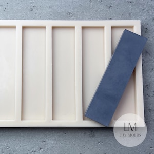 Molde para azulejos de hormigón o arcilla de 8x2 pulgadas (hazlo tú mismo): crea tus propios azulejos hechos a mano para paredes y salpicaderos.