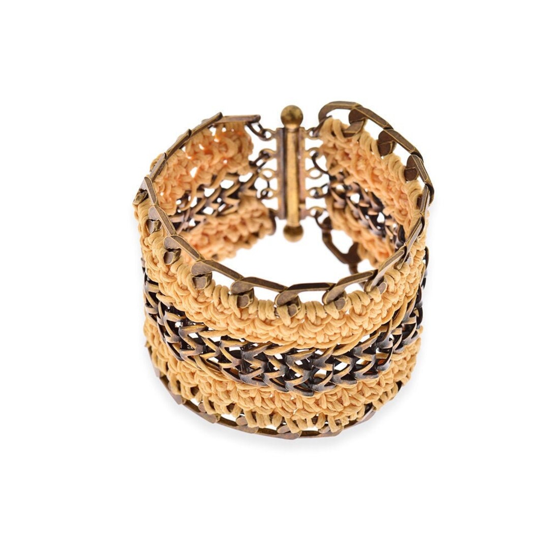 Statement Bracelet Ethnic Bracelet Fiber Cuff Bracelet Wide Etsy UK