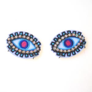 Eye Earrings, Evil Eye Earrings, Turkish Eye Earrings, Statement Earrings, Blue Evil Eye Earrings, Dangle Earrings Drop, Boho Earring Trendy image 5