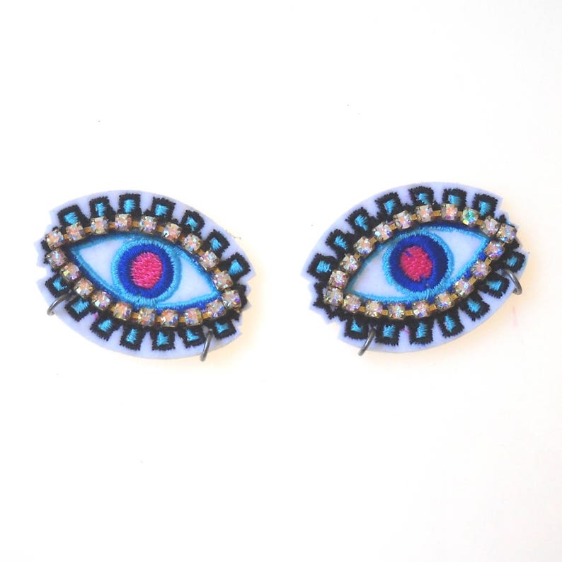 Eye Earrings, Evil Eye Earrings, Turkish Eye Earrings, Statement Earrings, Blue Evil Eye Earrings, Dangle Earrings Drop, Boho Earring Trendy 画像 5