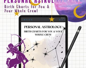 Personal Astrology Guide with Birth Chart and Zodiac Workbook for Friends and Family