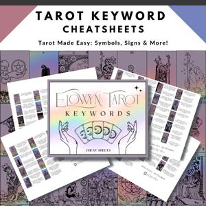 Tarot Karte Schlüsselwort Spickzettel | Druckerfreundlich | Anfänger Tarot-Tool