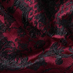 Luxury Damask Patterned Curtain – Viscose Blend – Elegant Baroque Style Curtain Panel
