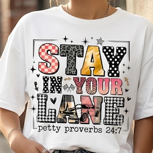 Stay in Your Lane Svg Png Petty Proverb Stay in thy lane Png Retro Checker Bible Leopard Girly Pink Bow Digital Download Cut File Silhouette