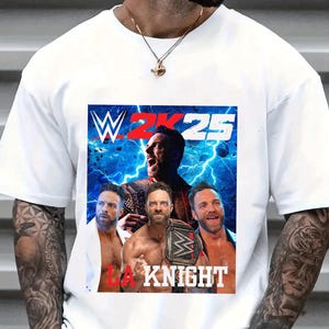Vintage LA Knight WWE T-Shirt – Retro Wrestling Fan Tee, LA Knight Fan Shirt, American Sports Shirt, Wrestling Lovers Tee, Vintage 90s Shirt