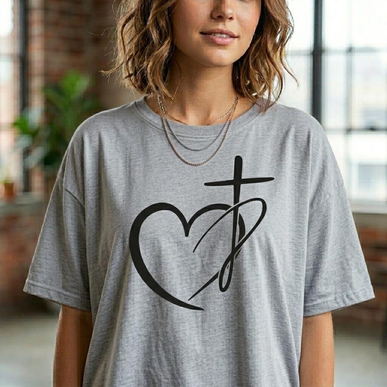 Heart With Cross SVG PNG Christian Cut File for Cricut Faith ...