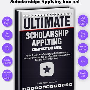 Scholarship Application Planner FAFSA preparation, college aid, student profile, interview, funding, admission preparation, progress journal