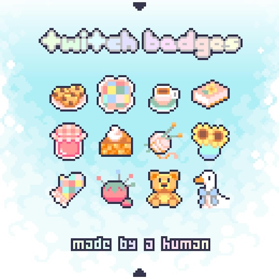 twitch badges -- grannycore -- pixel