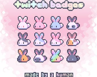 Twitch-badges -- konijn -- pixel