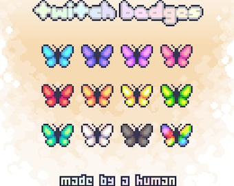 Twitch-badges -- vlinder -- pixel