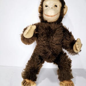 Steiff Mohair Monkey Chimpanzee Plush Stuffed Collectible 15&quot; Era 1946-1969