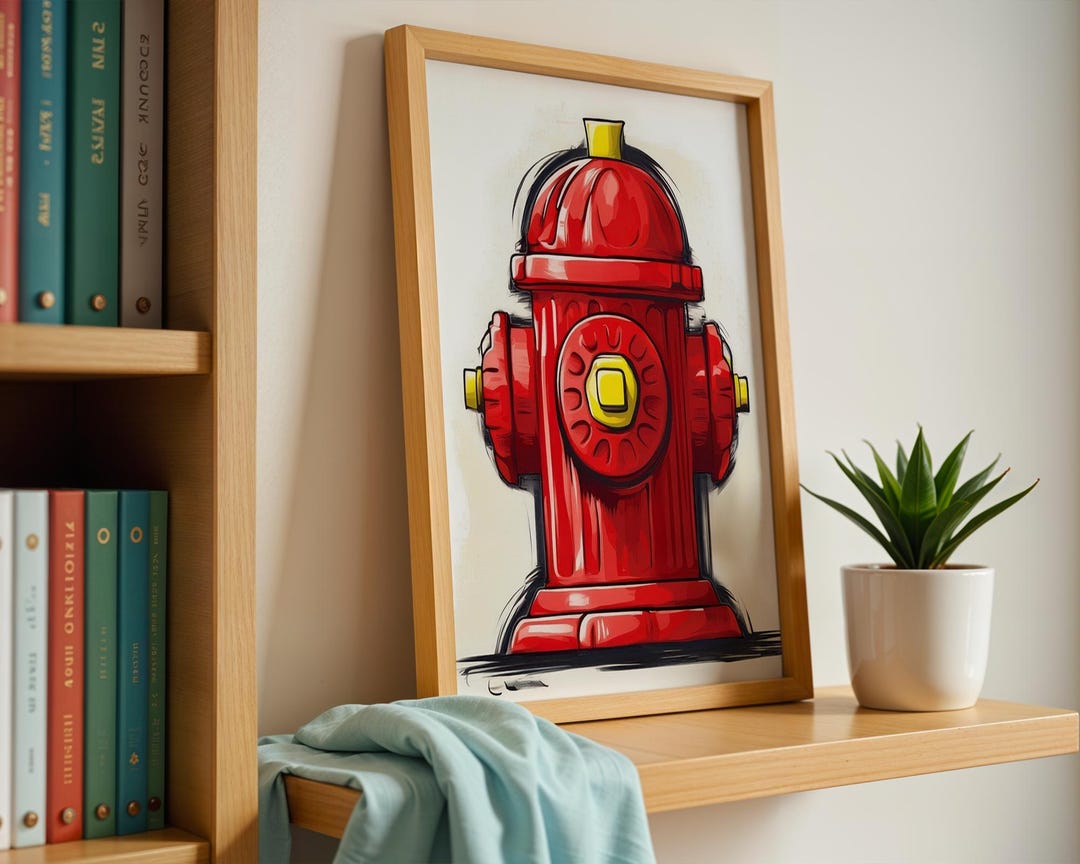 All 3 Fire Hydrant Art Print Designs | Vintage Industrial Wall Decor ...