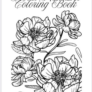 Livre de coloriage Alphabet floral PNG