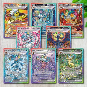 Jeu de 8 cartes à collectionner Évolution faites main Eeveelution Fox Evolution ! DIEU PACK ! Idéal pour offrir et collectionner !